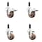 Service Caster 3 Inch 316SS High Temp Glass Filled Nylon 3/4 Inch Stem Caster Lck Brake, 2PK SCC-SS316TTLEX20S314-GFNSHT-2-S-2-34 - alternate 3